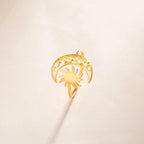 Anillo Luna y Sol de oro