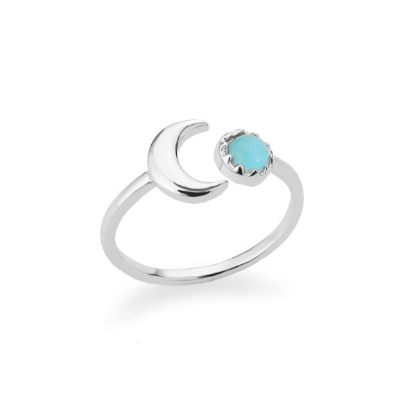 Anillo Luna Mujer Anillo Astros plata