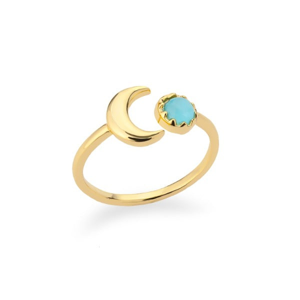Anillo Luna Mujer Anillo Astros oro