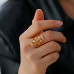 Anillo Mandala Mujer Flor de oro