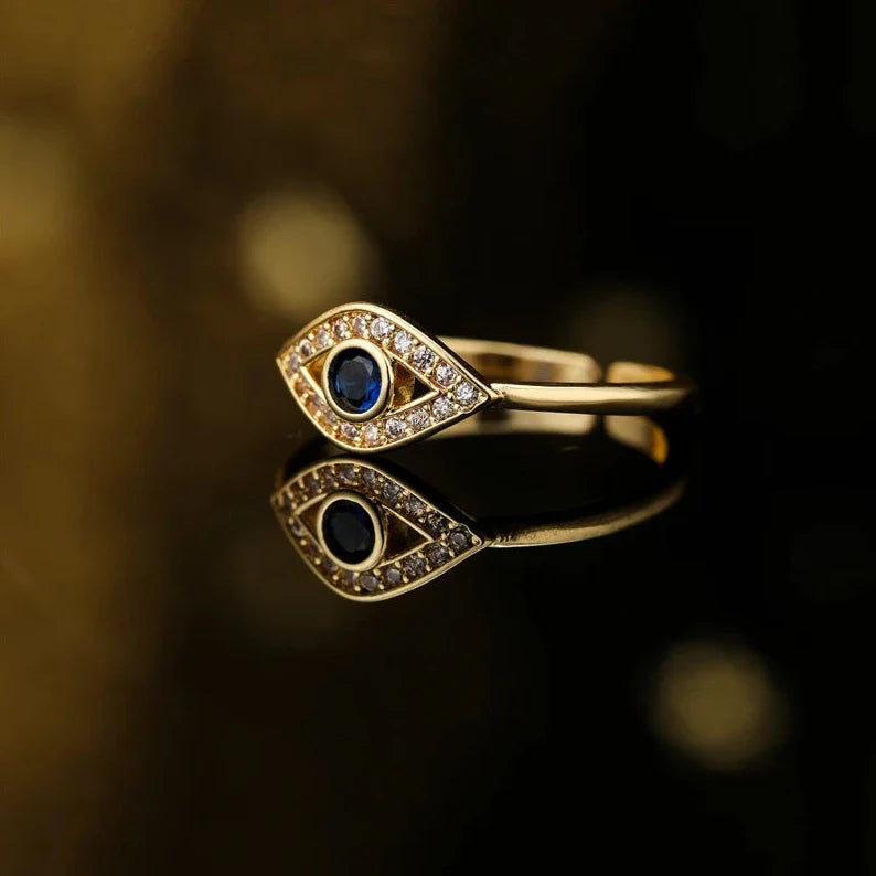 Anillo Ojo Turco Azul Maléfico