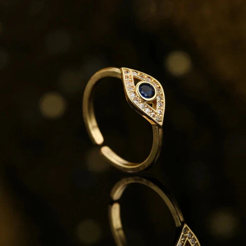 Anillo Ojo Turco Azul Maléfico