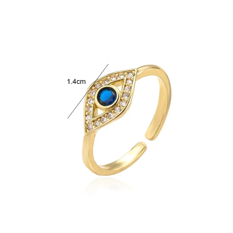 Anillo Ojo Turco Azul Maléfico