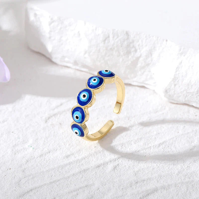 Anillo Ojo Turco Azul Maligno Azul 