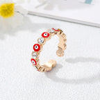 Anillo Ojo Turco Azul Maléfico Estilo Bohemio rojo
