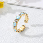 Anillo Ojo Turco Azul Maléfico Estilo Bohemio turquesa