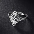 Anillo Nudo de Bruja Plata