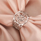 Anillo Nudo de Bruja para Mujer Protección Anillo Wicca de plata