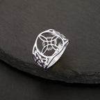 Anillo Nudo de Bruja para Mujer Protección Anillo Wicca de plata