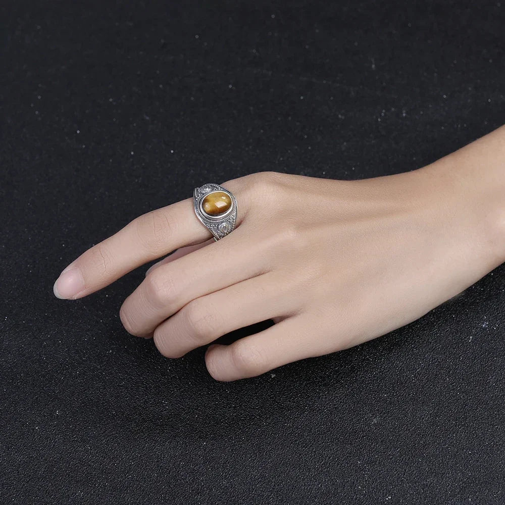 Anillo Ojo de Tigre para Mujer