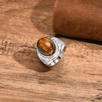 Anillo Ojo de Tigre para Hombre