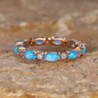Anillo de Ópalo para Mujer azul