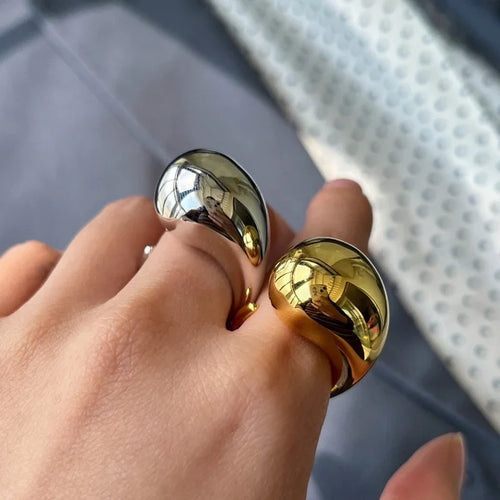 Anillo Original Gran Gota de Agua en oro