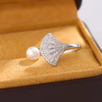 Anillo Concha de Vieira y Perla de Mar