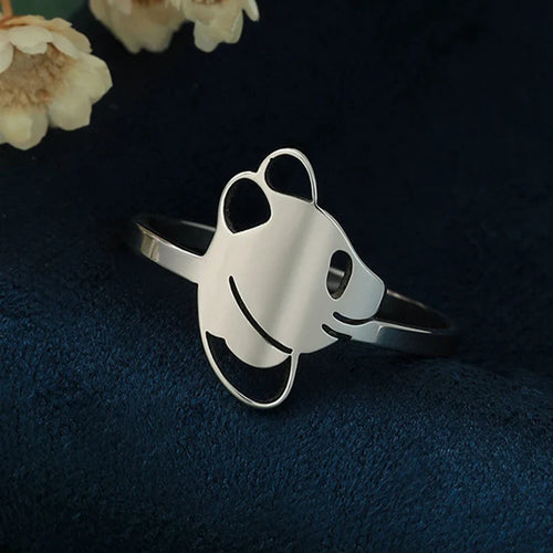 Anillo Panda Fino de Plata