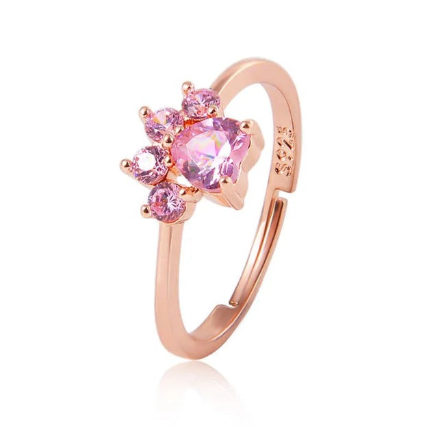 Anillo Patita de Gato en oro rosa
