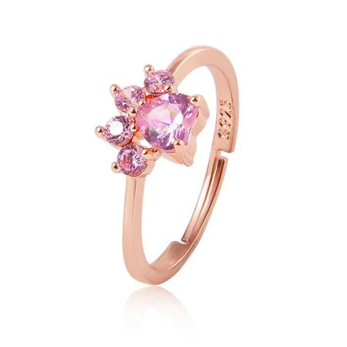 Anillo Patita de Gato en oro rosa