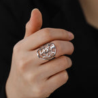 Anillo Pentáculo de Brujería Anillo Wicca plata