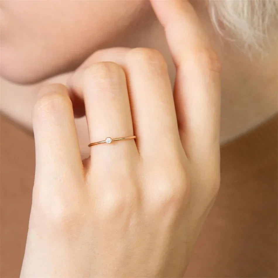 Anillo Piedra de Nacimiento Plata y Oro