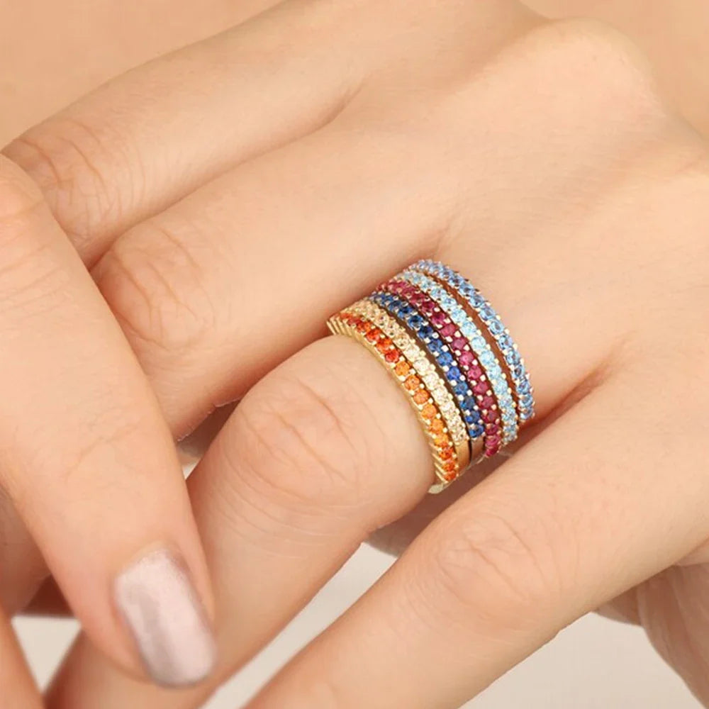 Anillo Piedra de Nacimiento Oro y Plata para Mujer