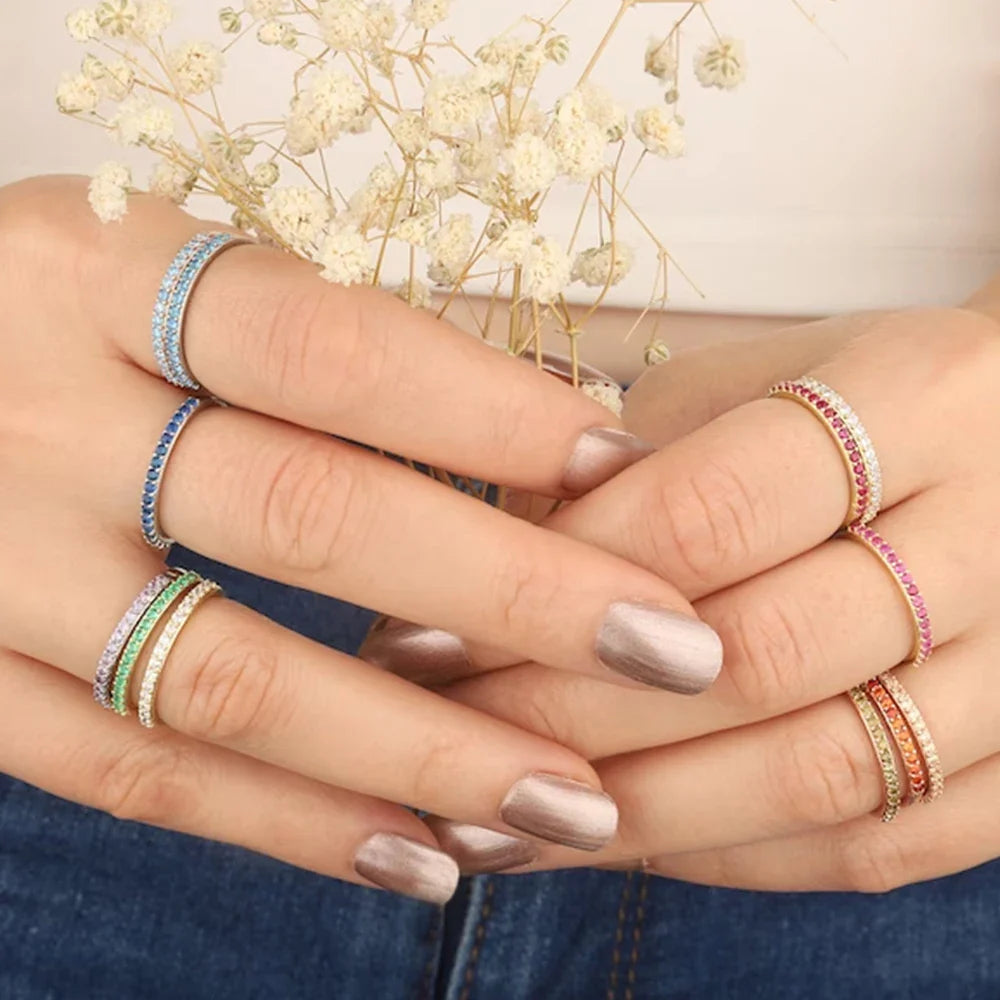 Anillo Piedra de Nacimiento Oro y Plata para Mujer