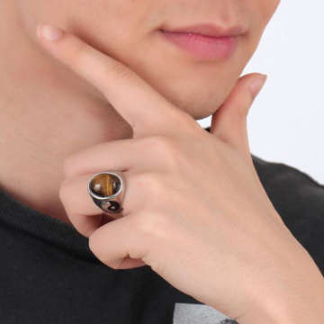 Anillo de Piedra Ojo de Tigre