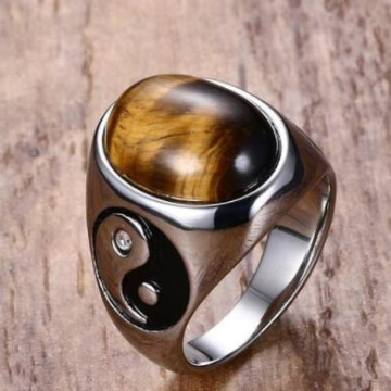 Anillo de Piedra Ojo de Tigre