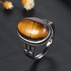 Anillo de Piedra Ojo de Tigre para Mujer