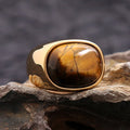 Anillo con piedra Ojo de Tigre para Hombre y Mujer en oro