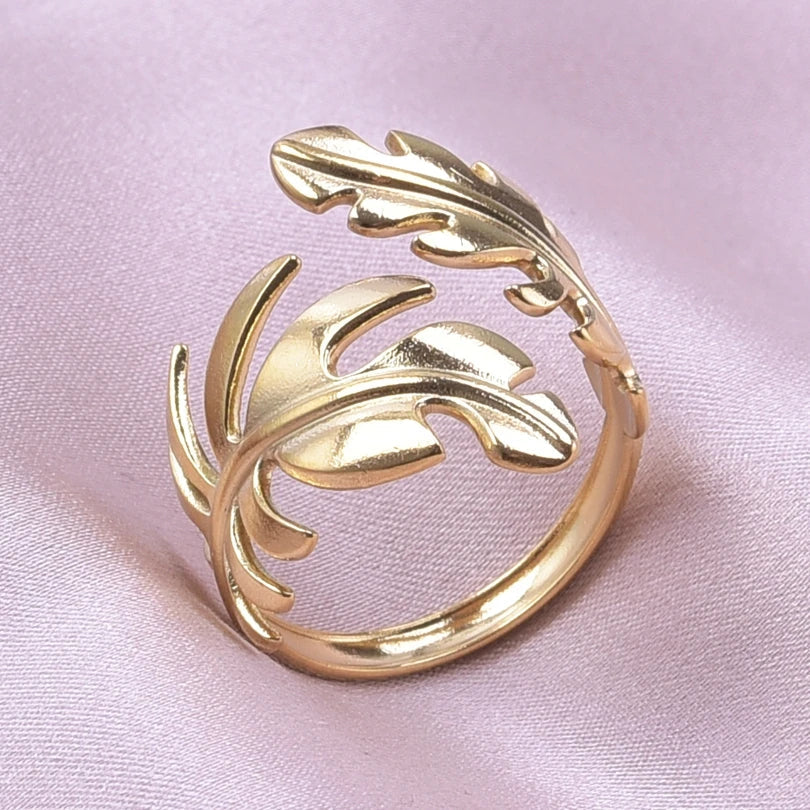 Anillo Pluma para Mujer en oro