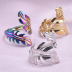 Anillo Pluma para Mujer en oro rosa