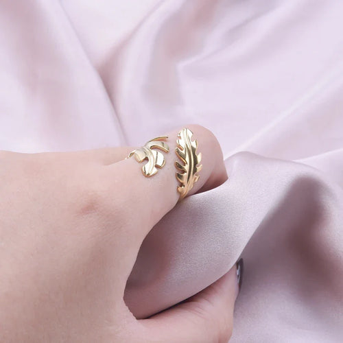 Anillo Pluma para Mujer en oro