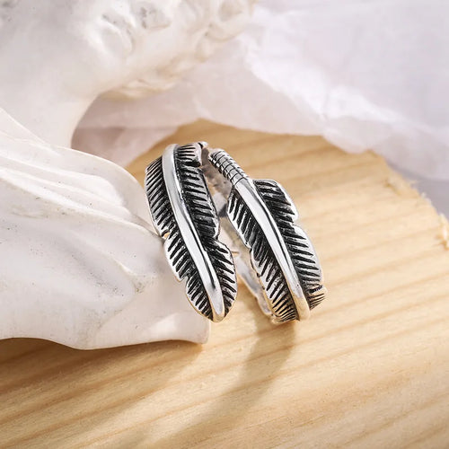 Anillo Pluma Estilo Étnico para Mujer