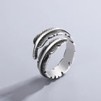 Anillo Pluma Estilo Étnico para Mujer