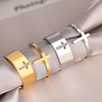 Anillo para Mujer Cruz Cristiana plata