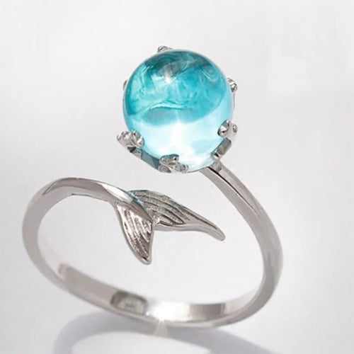 Anillo Cola de Sirena Azul para mujer