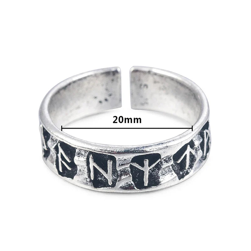 Anillo Ajustable para Hombre Runas Vikingas 123