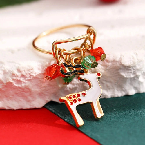 Anillo Rennes de Navidad Blanco para Mujer