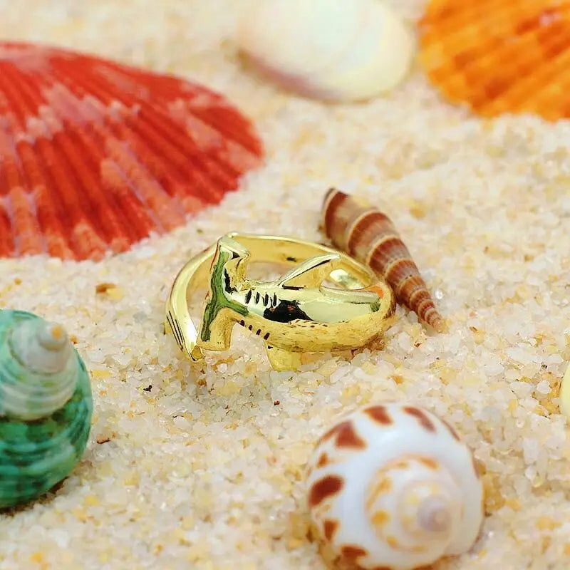 Anillo de Tiburón Martillo oro
