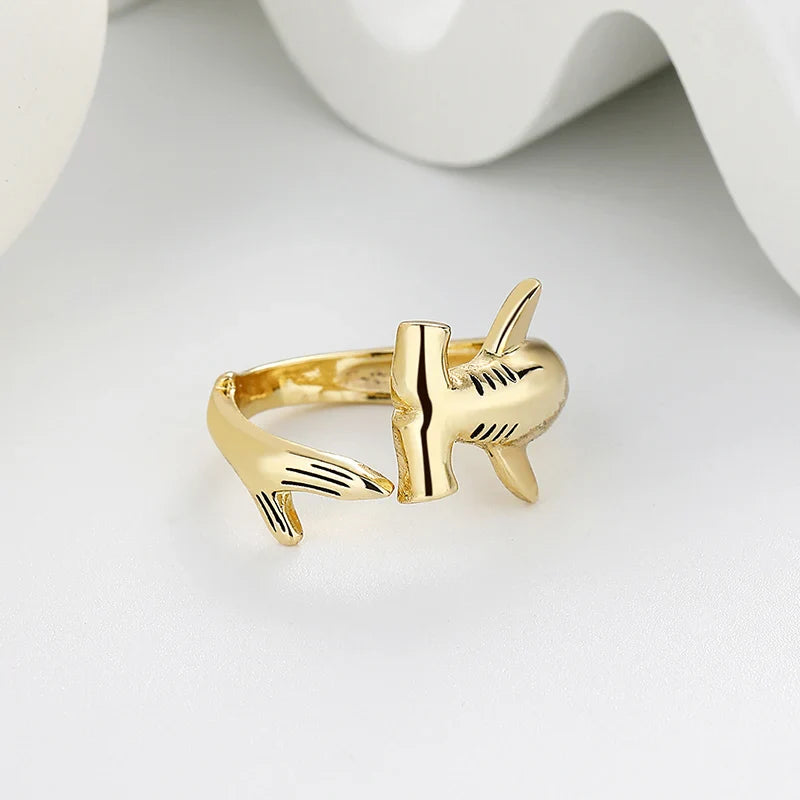 Anillo de Tiburón Martillo oro