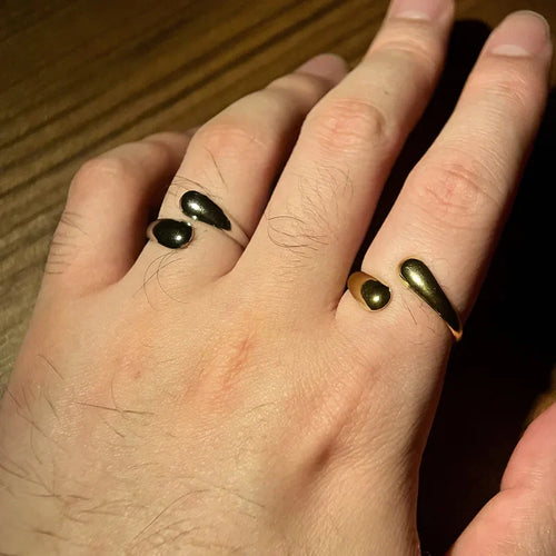 Anillo Retro Gota de Agua 