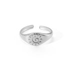 Anillo Retro Sol Astros plata