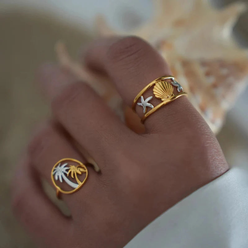 Anillo Redondo con Palmeras