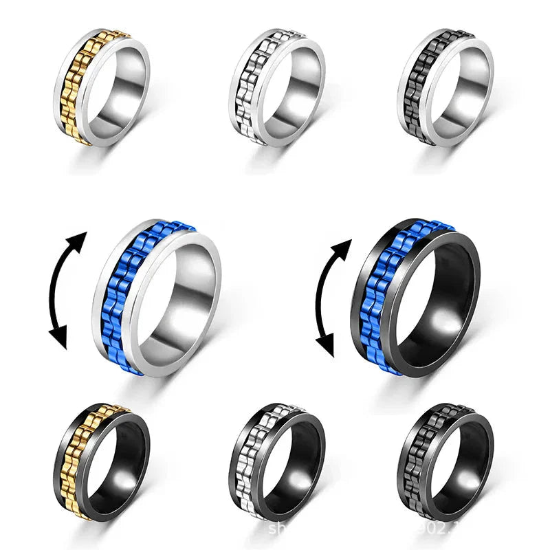 Anillo Giratorio contra la Ansiedad para Hombre