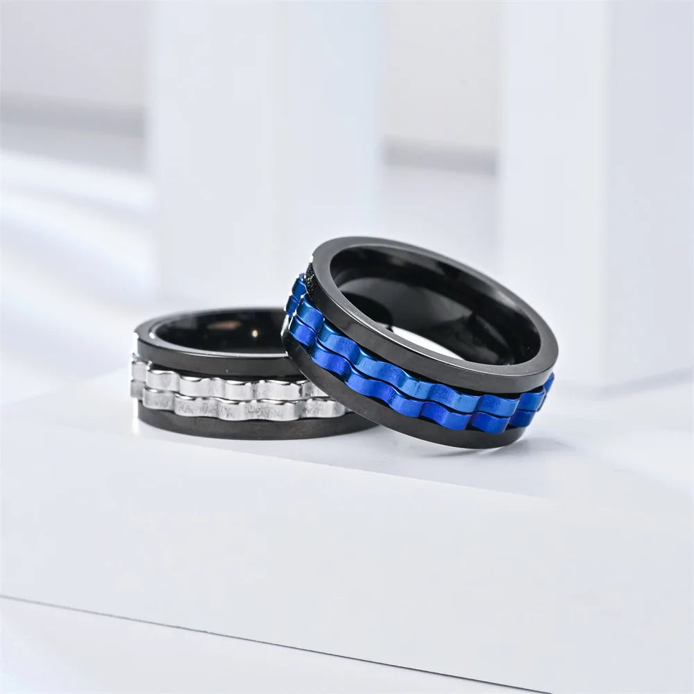 Anillo Giratorio contra la Ansiedad para Hombre 5