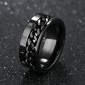 Anillo Giratorio Antiestrés para Hombre negro