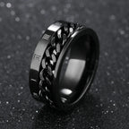 Anillo Giratorio Antiestrés para Hombre negro