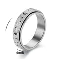 Anillo Giratorio con Crescientes de Luna para Hombre en plata