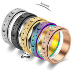 Anillo Giratorio con Crescientes de Luna para Hombre en oro rosa