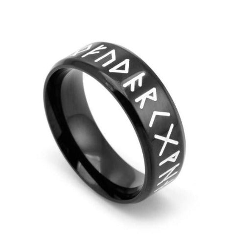 Anillo Rúnico Vikingo Negro